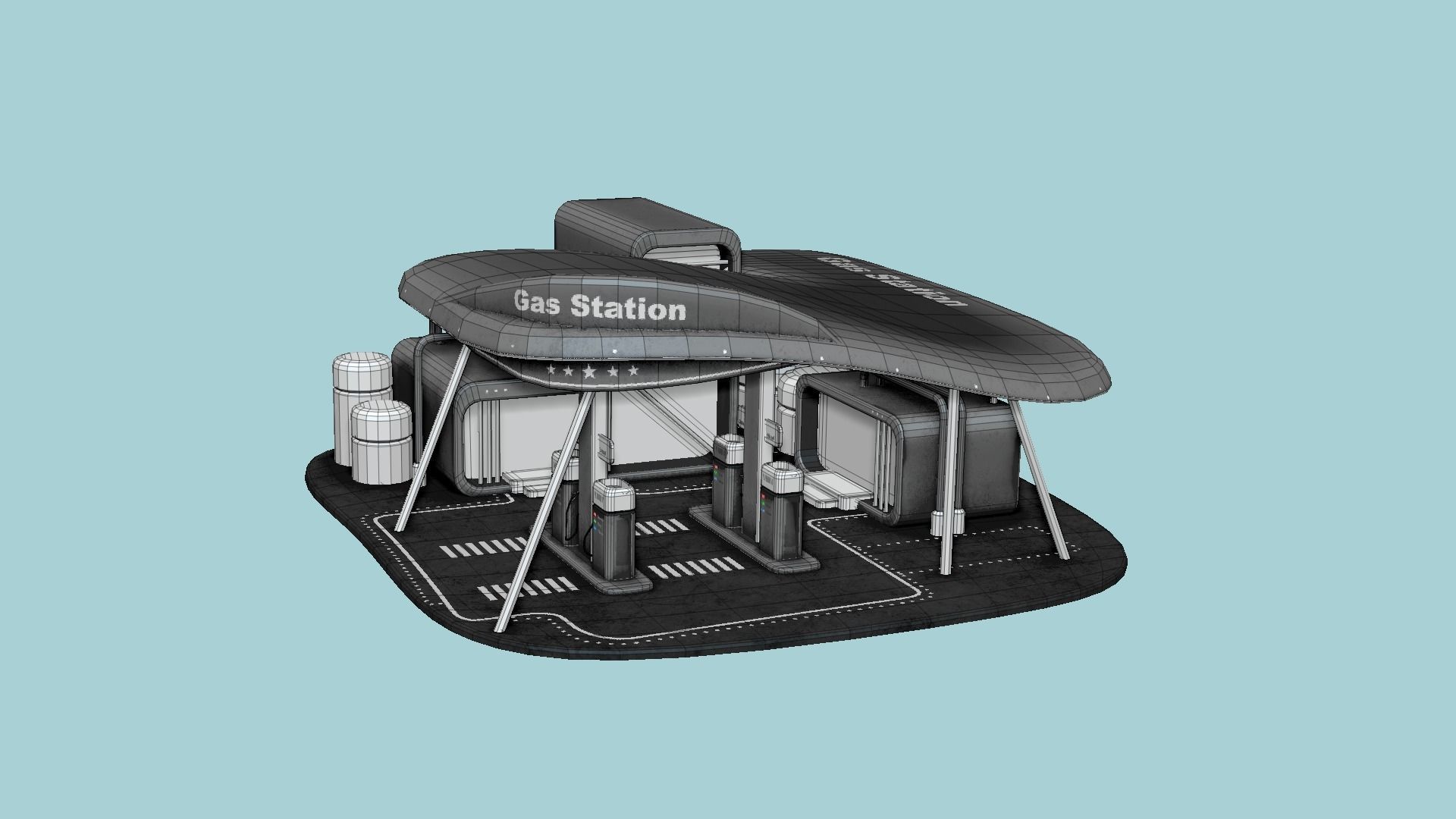 10 SciFi Gas Stations A Collection - Sci Fi Exterior Design _63