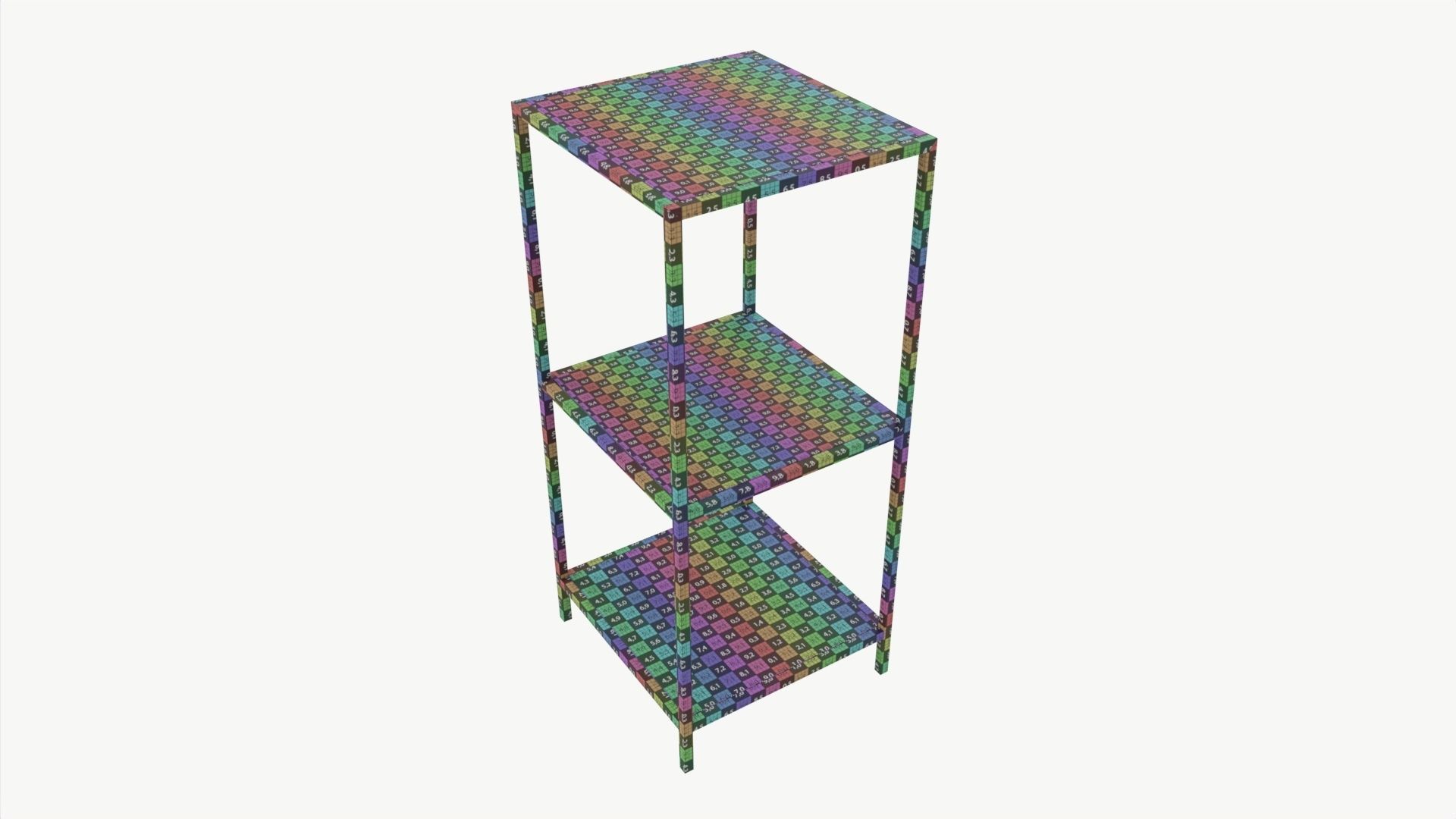 Shelf Seaford glass square 3D model_6