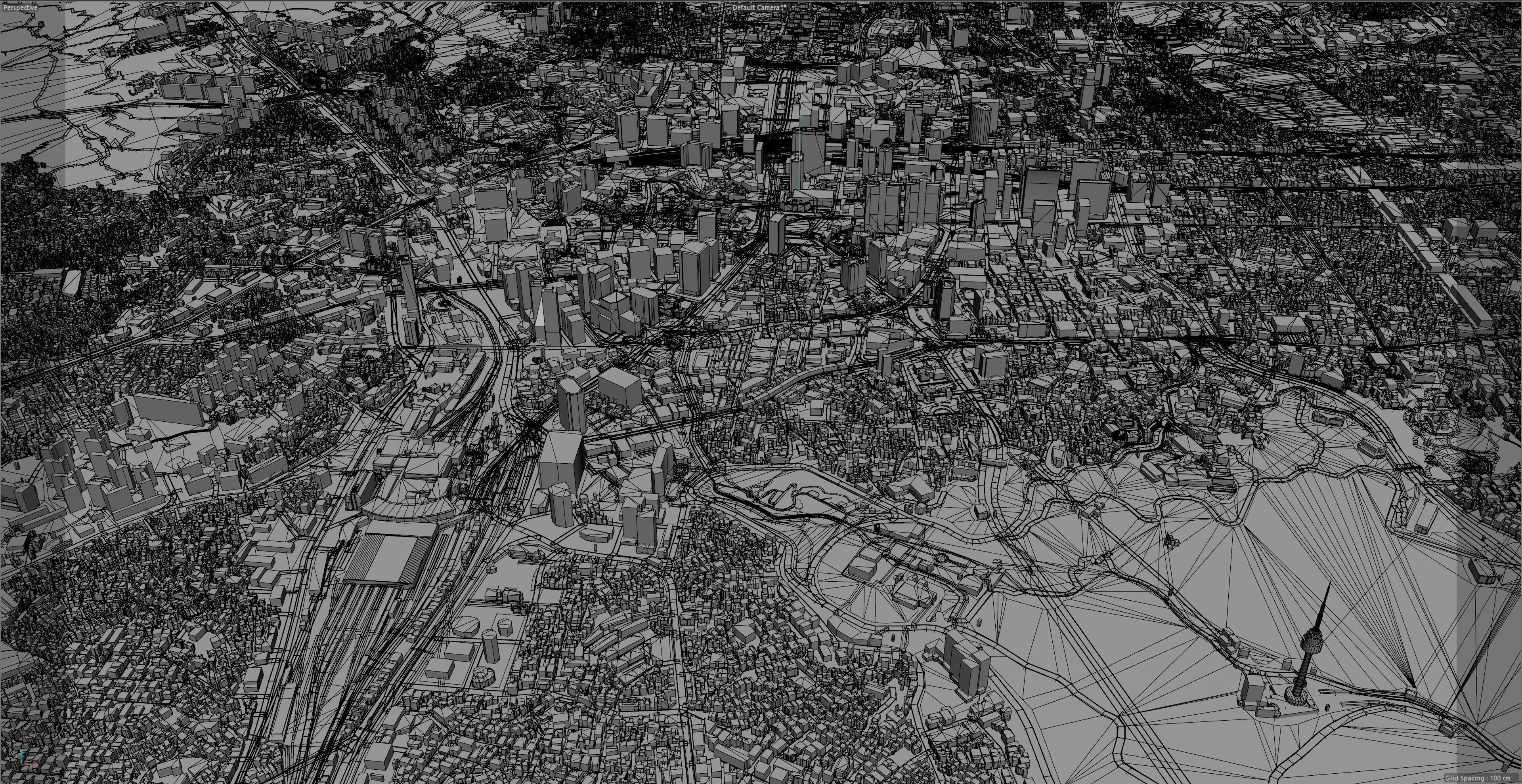 Seoul Downtown South Korea Low-poly 3D model_8