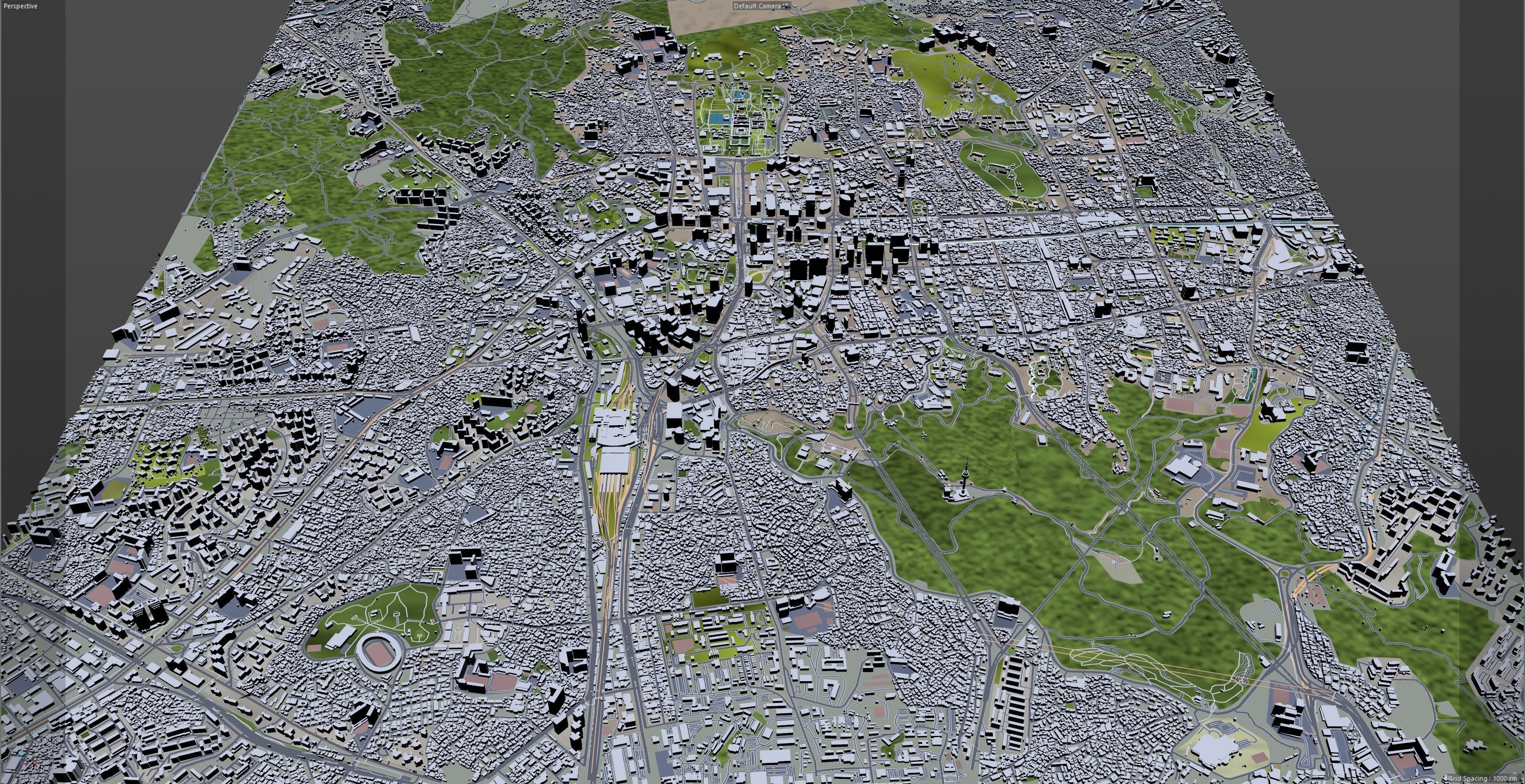 Seoul Downtown South Korea Low-poly 3D model_10