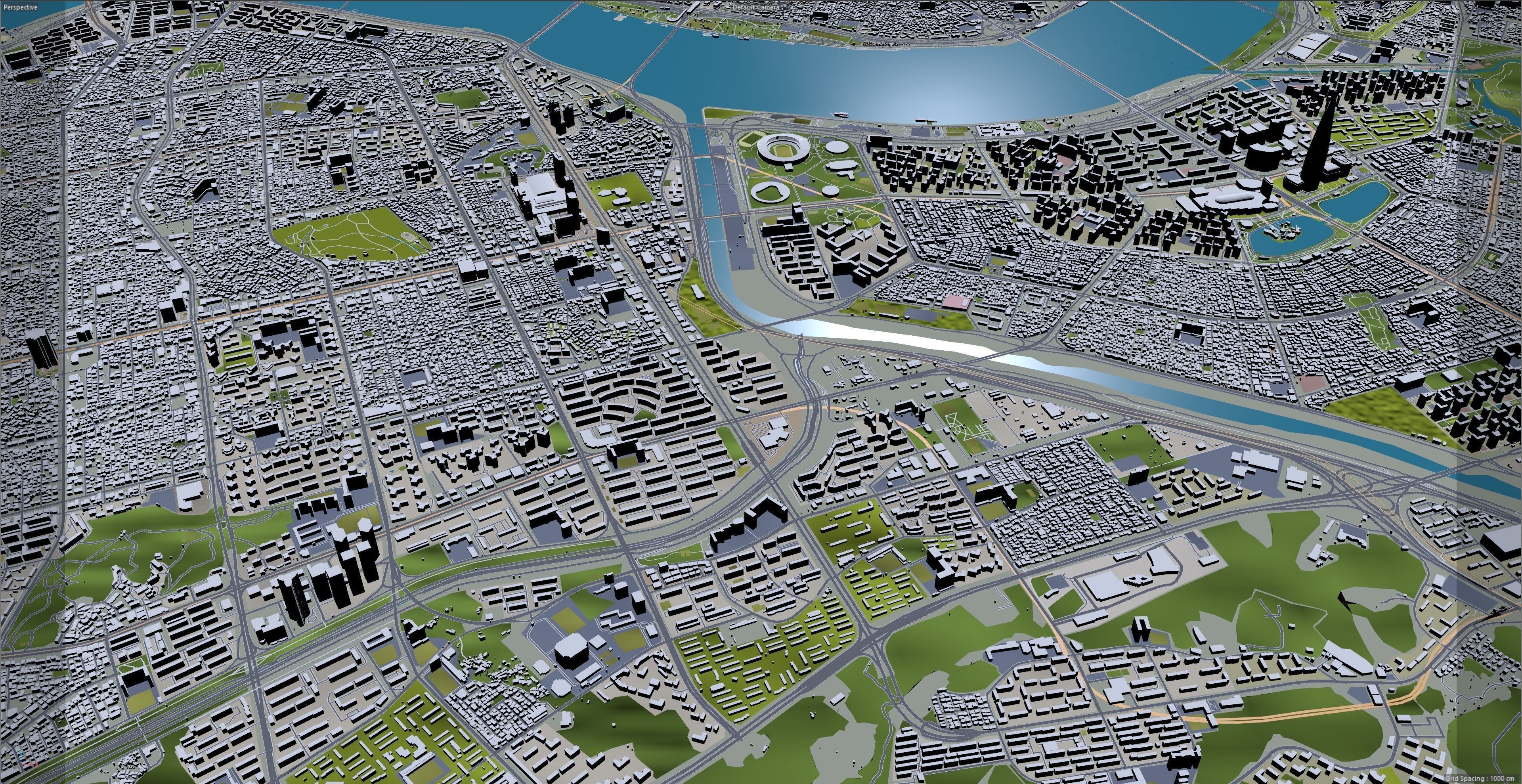 Gangnam District Seoul South Korea Low-poly 3D model_13