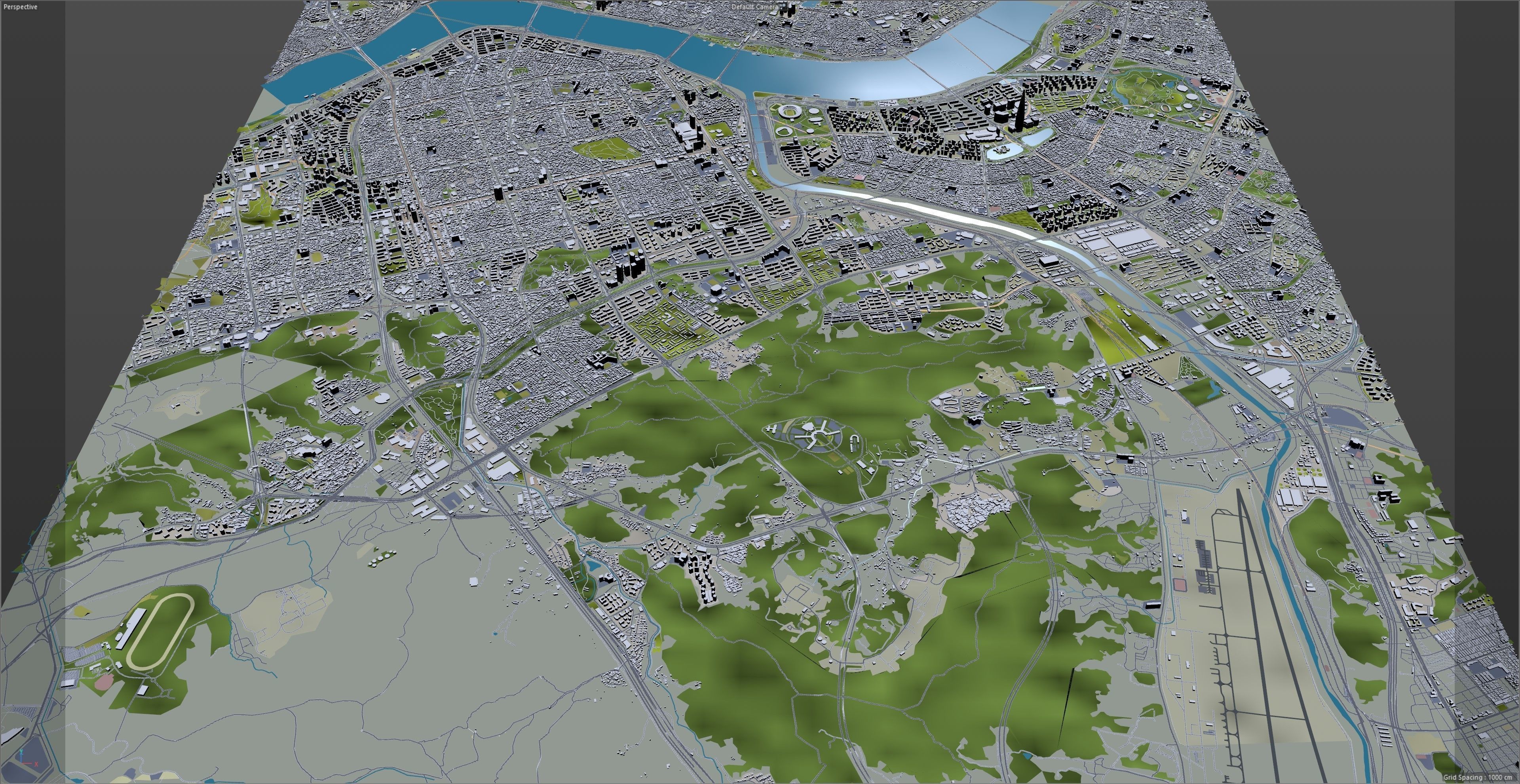 Gangnam District Seoul South Korea Low-poly 3D model_10