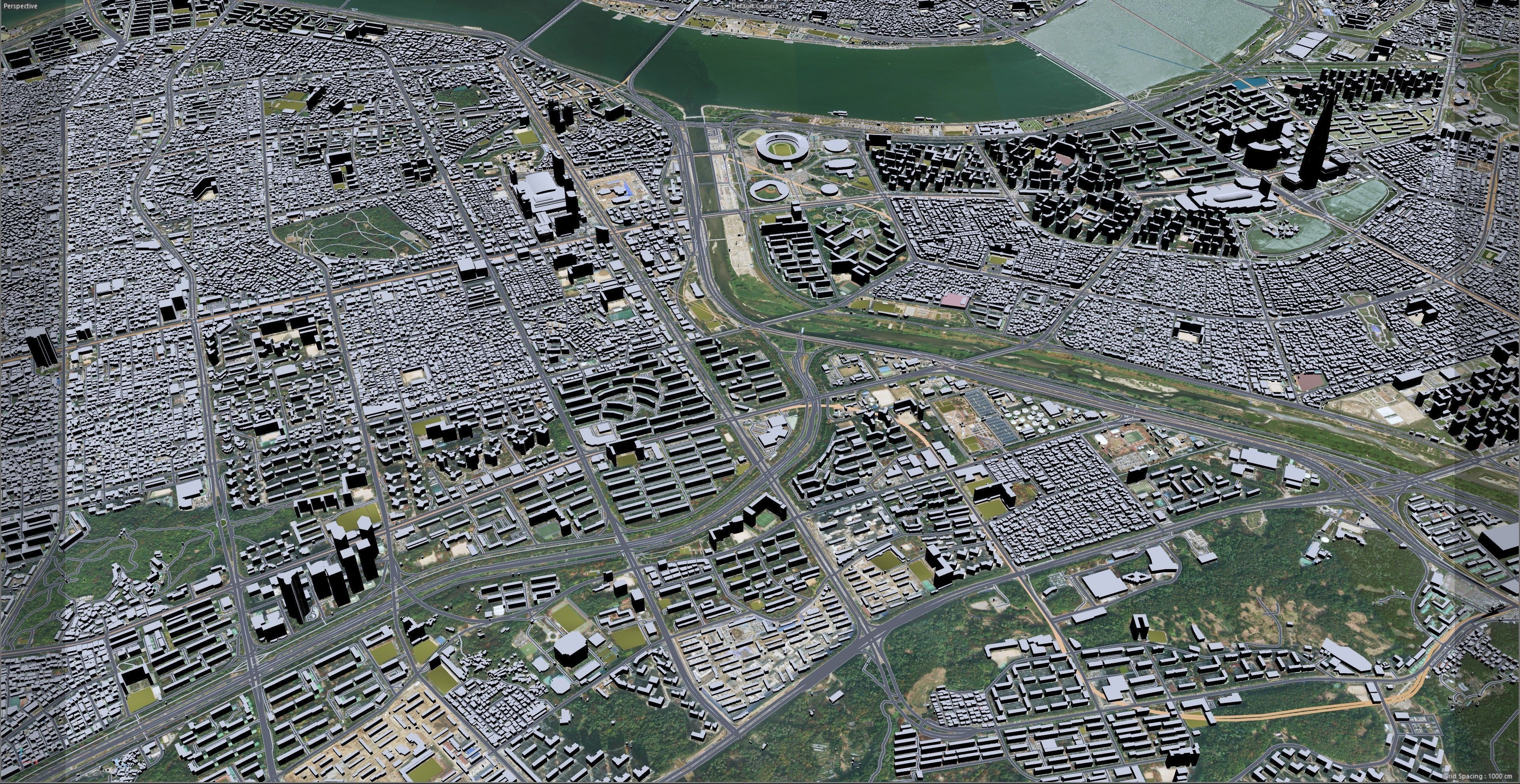 Gangnam District Seoul South Korea Low-poly 3D model_12