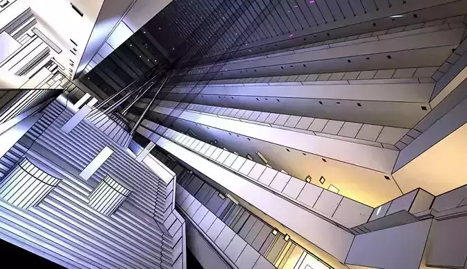 Fancy Nightlife Shopping Centre With Color Lights And Stores Archinteriors Vol 13