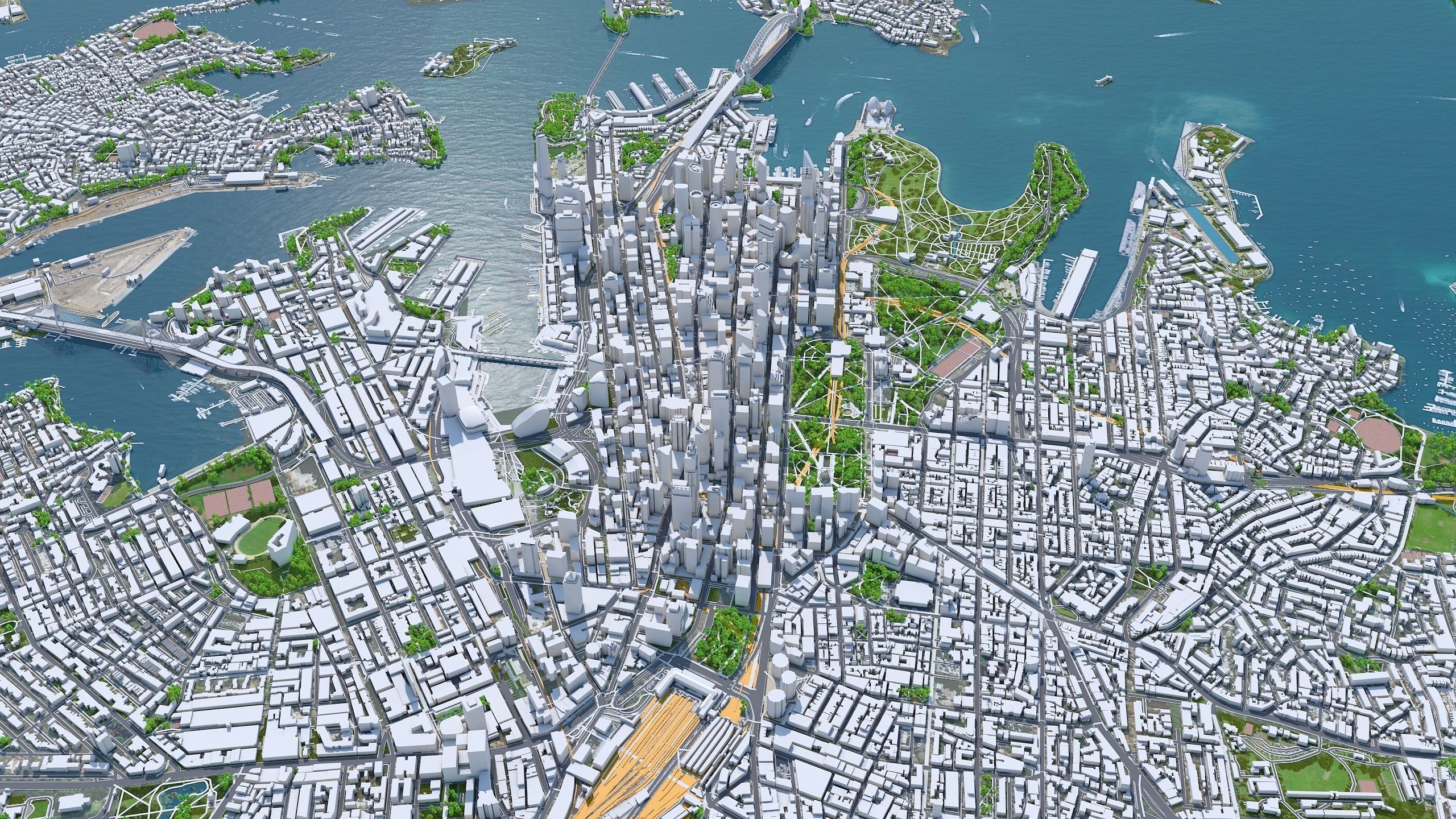 Sydney Downtown Australia Low-poly 3D model_2