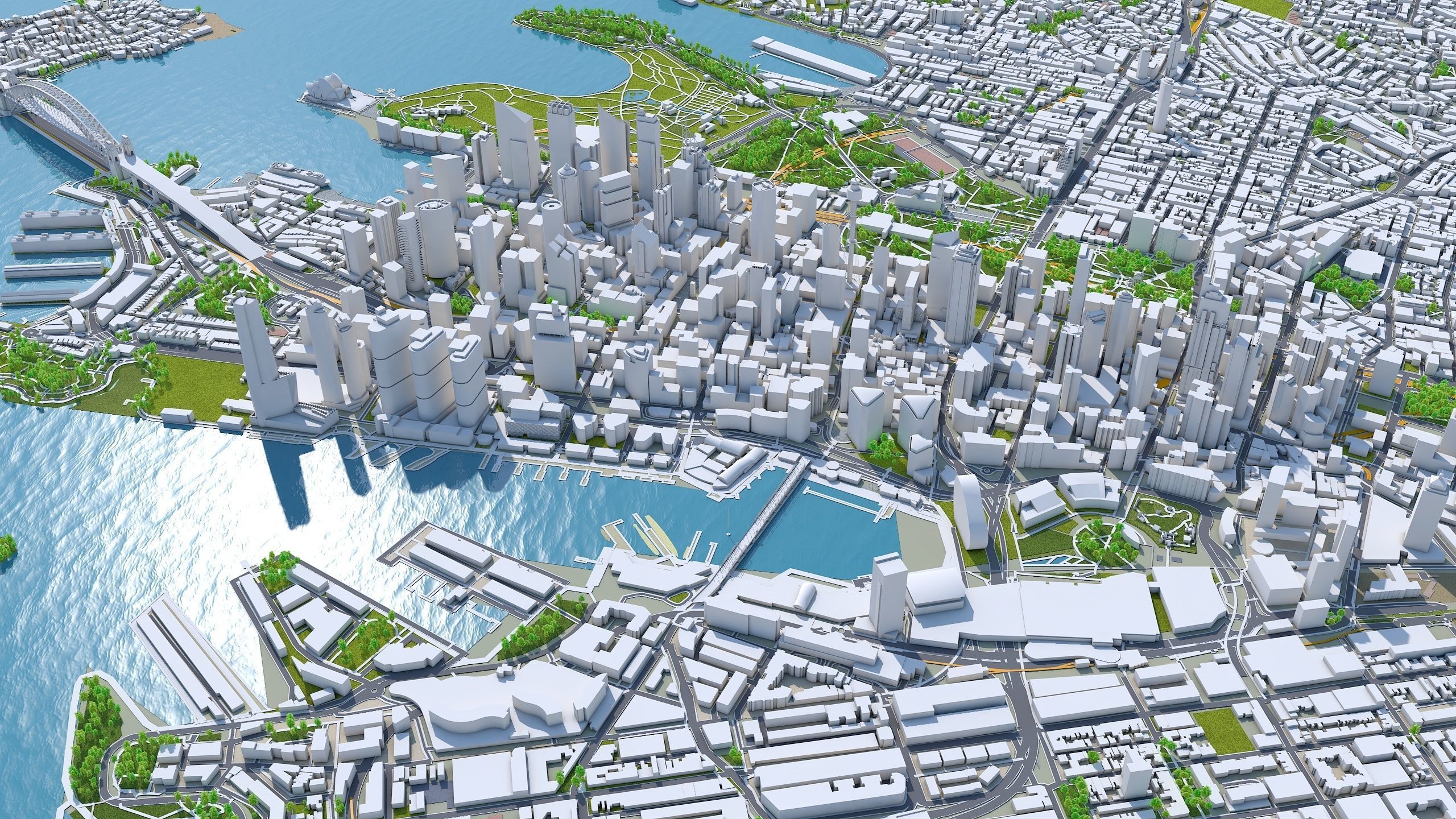 Sydney Downtown Australia Low-poly 3D model_6
