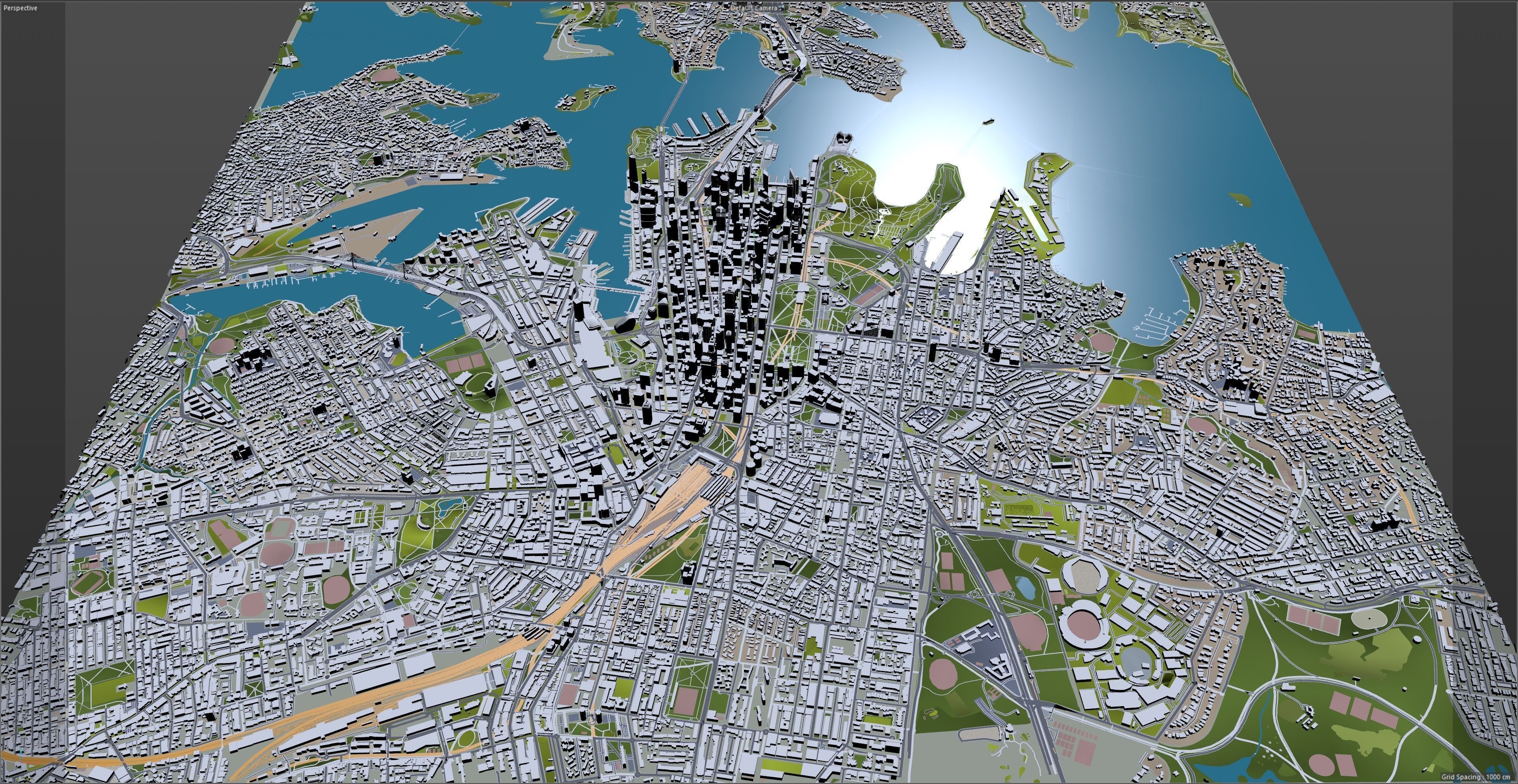 Sydney Downtown Australia Low-poly 3D model_7
