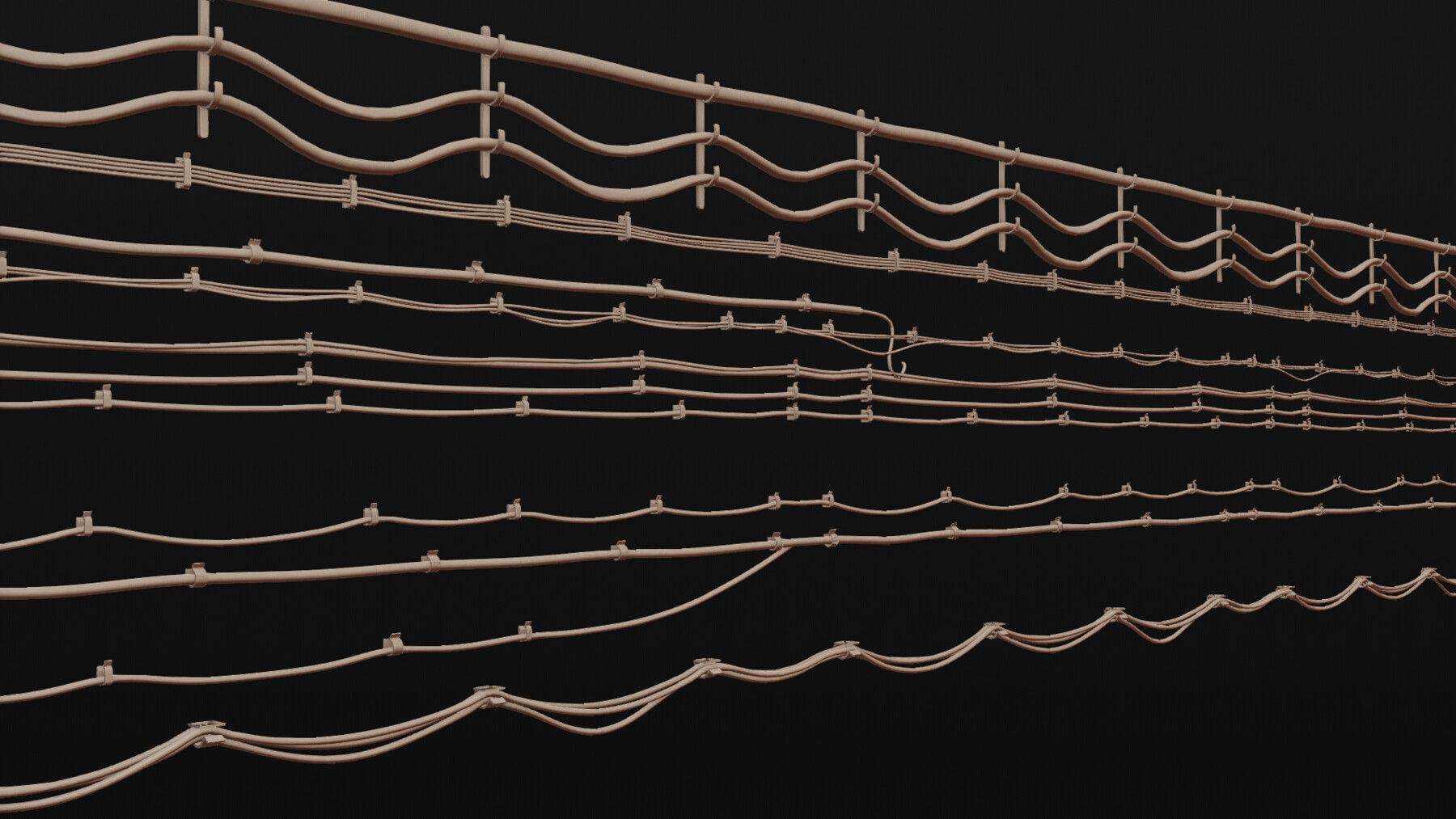 Tileable Cables Model Set  3D model_2