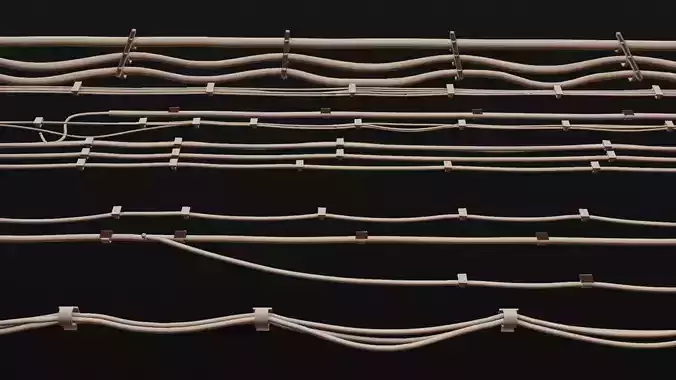 Tileable Cables Model Set  3D model