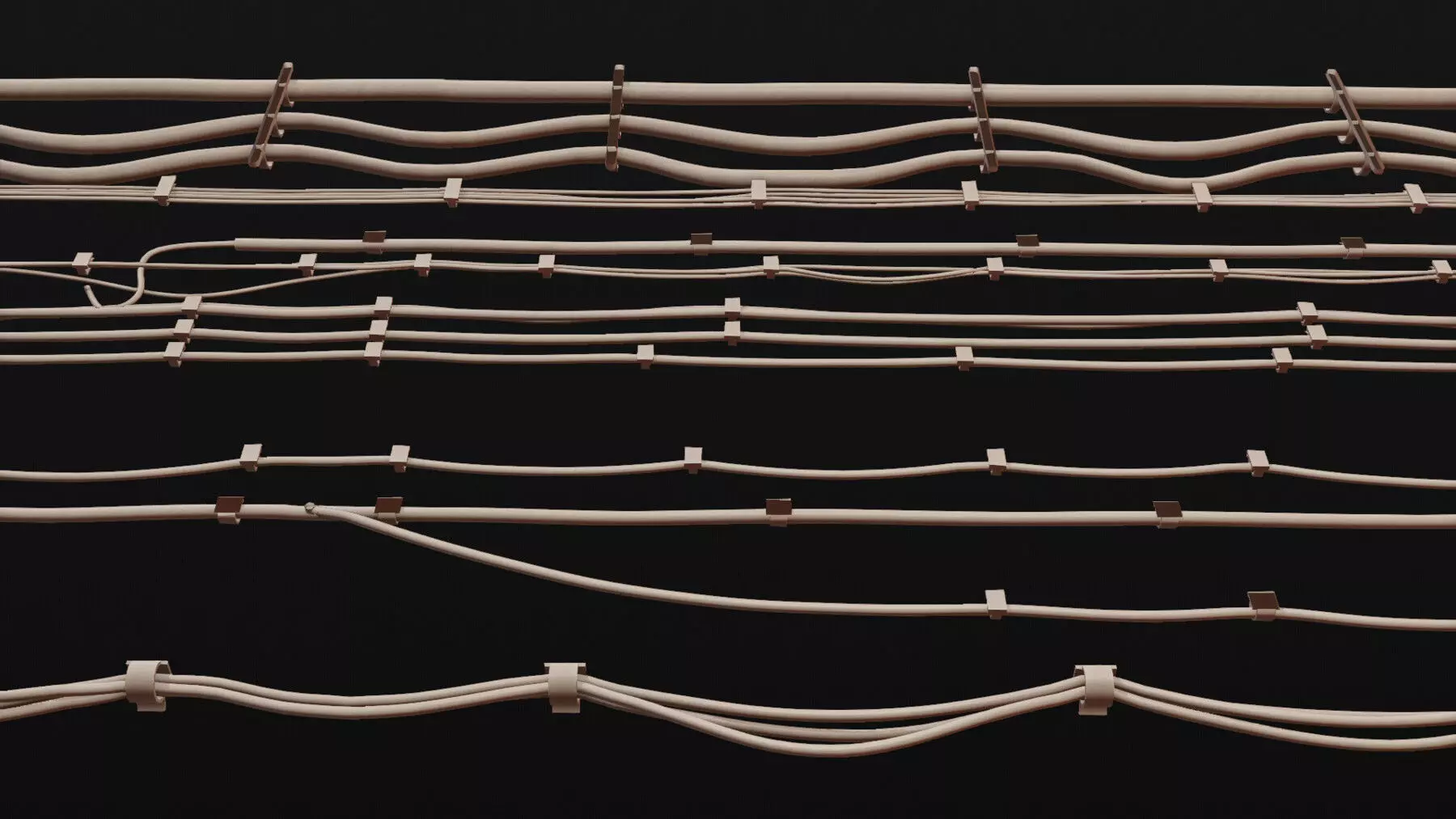 Tileable Cables Model Set  3D model_0