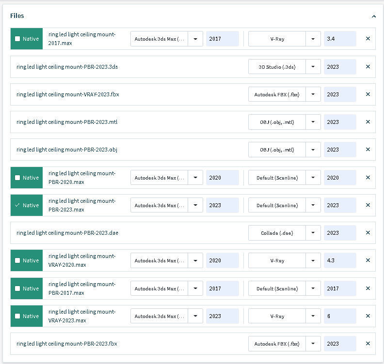 Ring led light ceiling mount 3D model_14