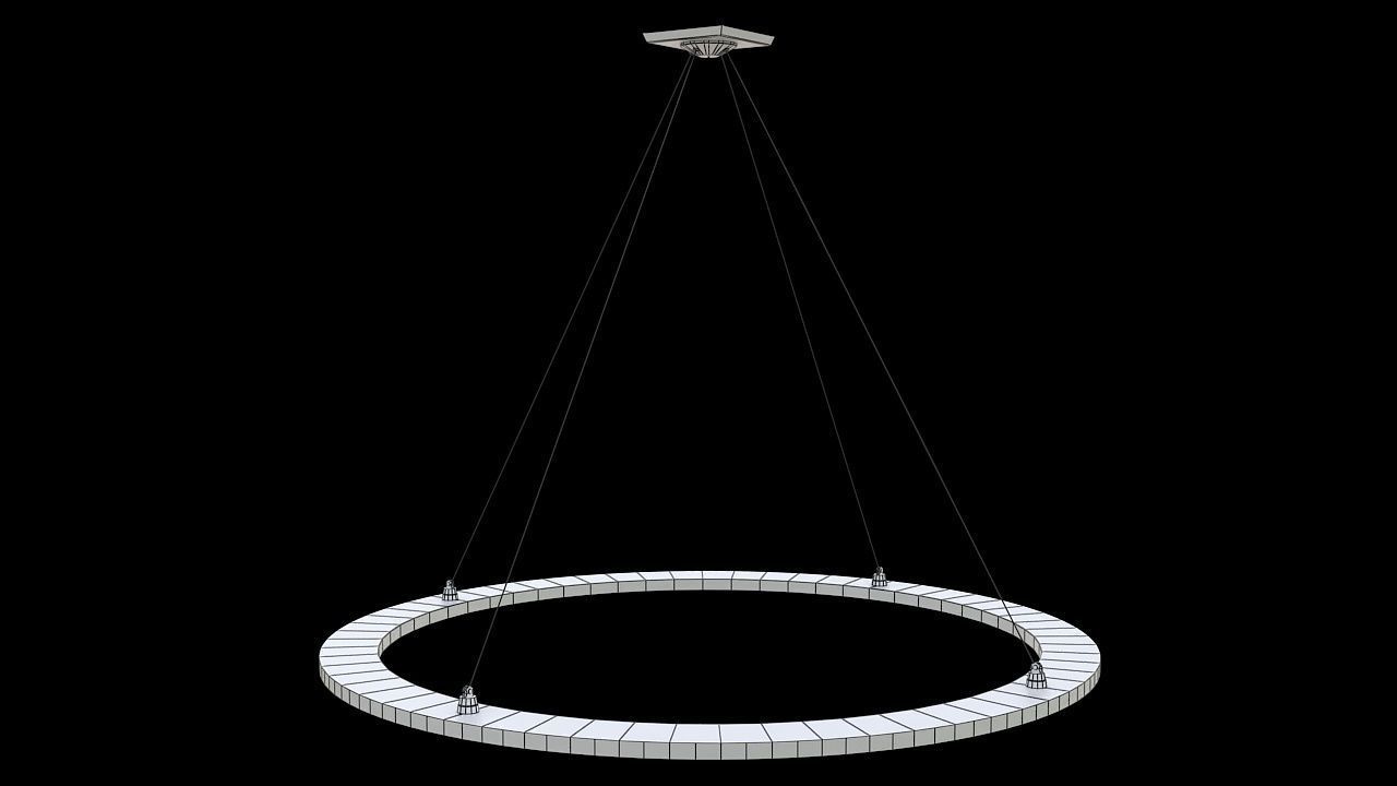 Ring led light ceiling mount 3D model_8