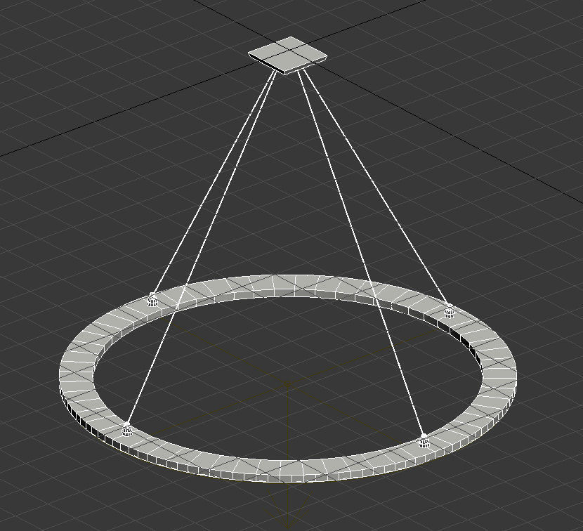 Ring led light ceiling mount 3D model_10