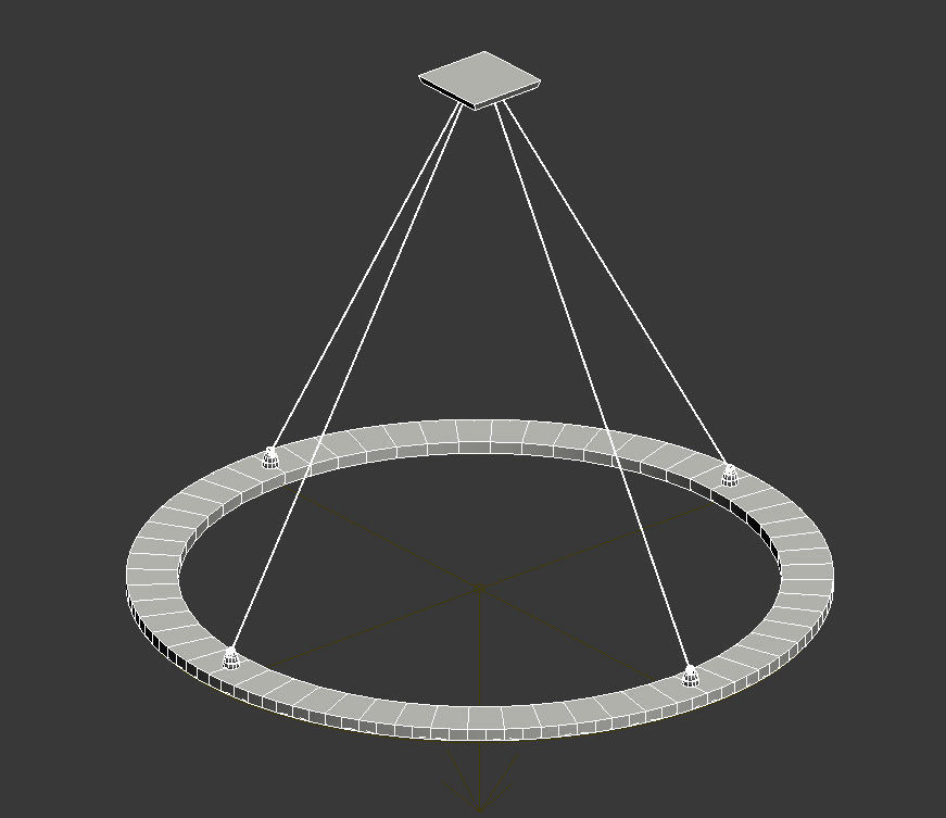 Ring led light ceiling mount 3D model_11