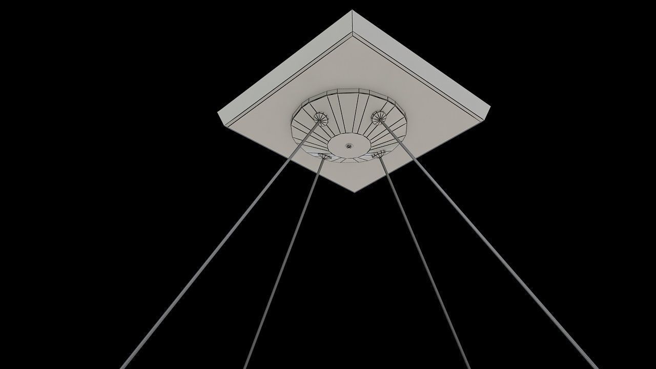 Ring led light ceiling mount 3D model_5