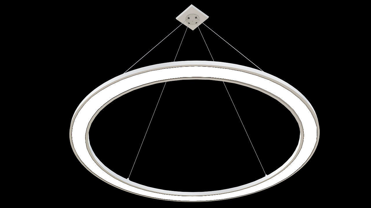 Ring led light ceiling mount 3D model_1