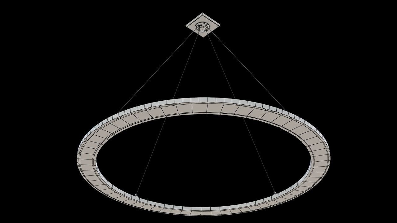 Ring led light ceiling mount 3D model_6