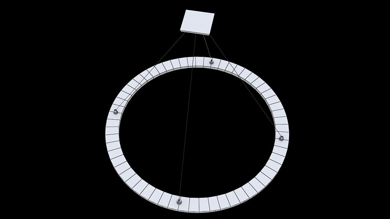 Ring led light ceiling mount 3D model_9