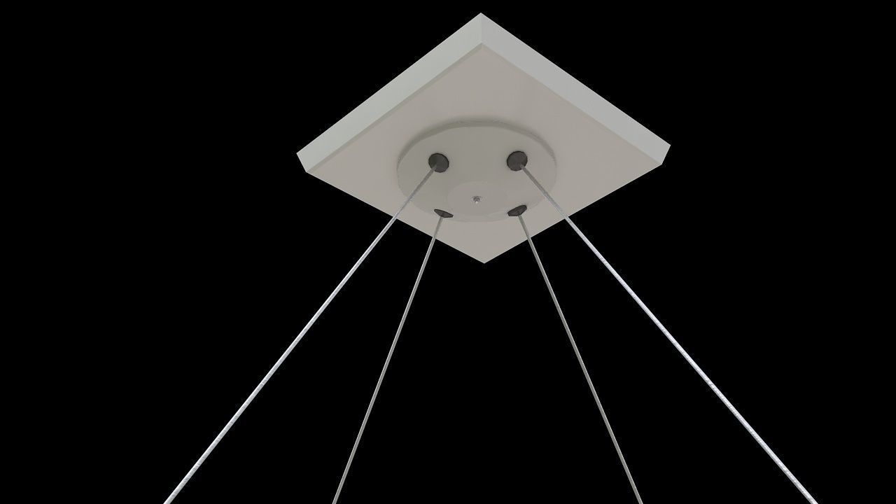 Ring led light ceiling mount 3D model_4