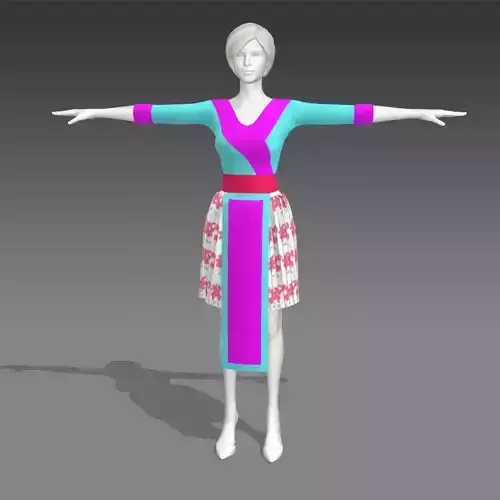 Clothes design for cartoon 3D