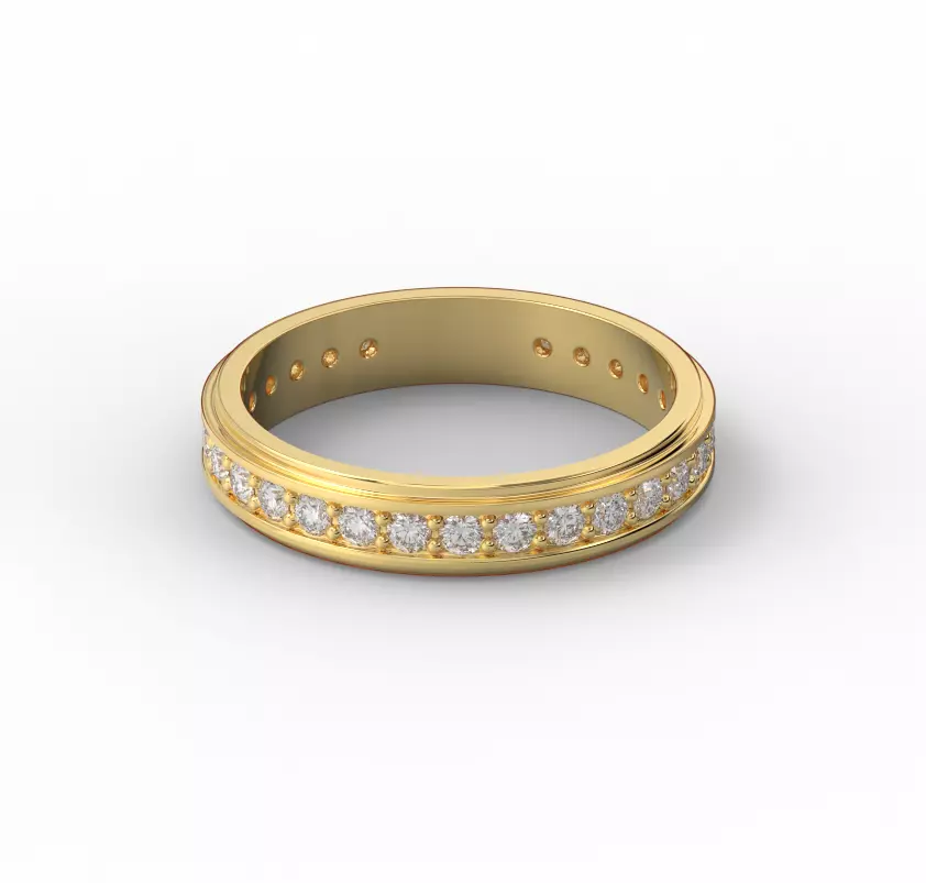 221115 R Classic eternity ring 29 gems 2mm diameter 3D print model