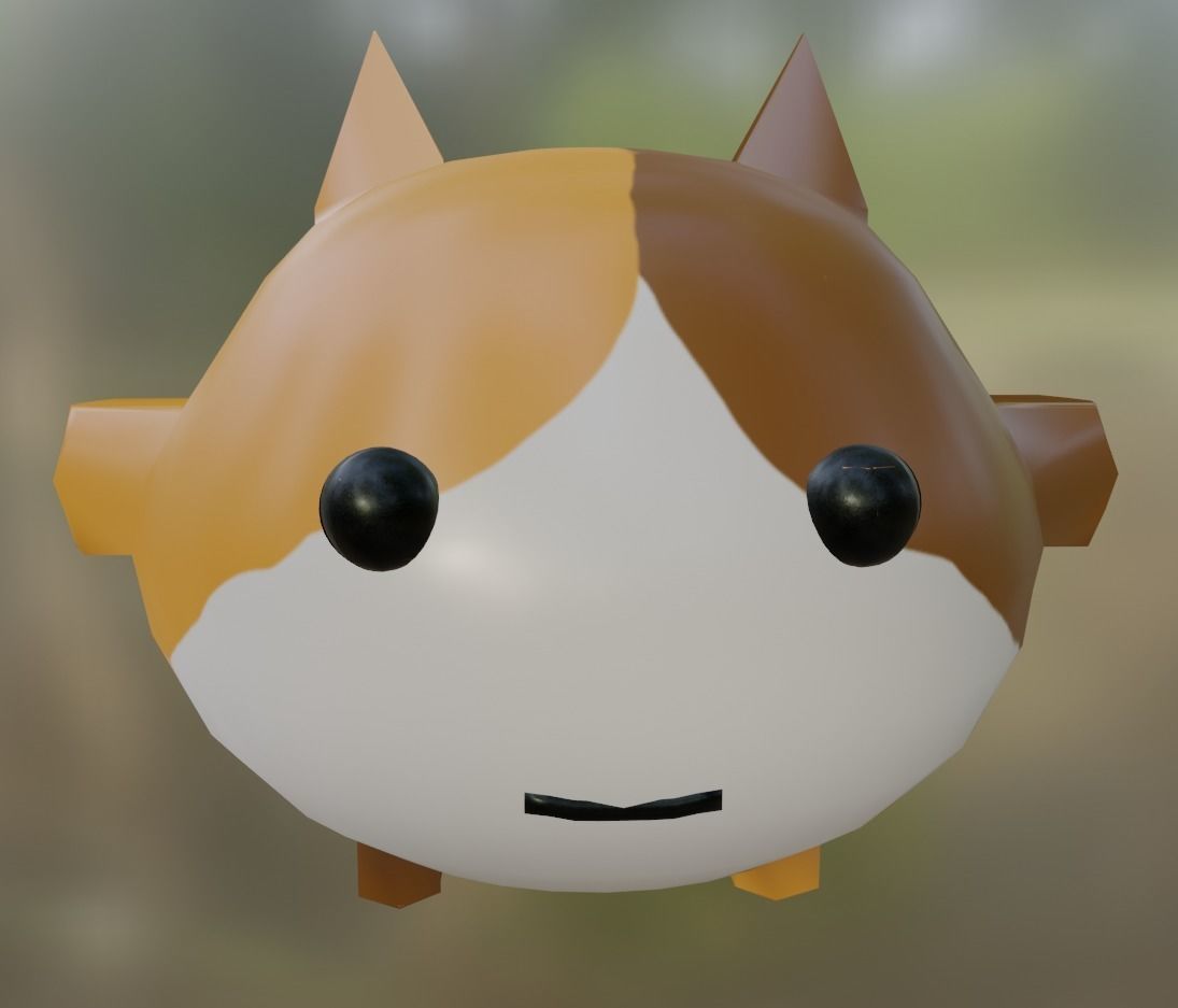 ReyCat VrChat 3D Avatar Low-poly 3D model_2