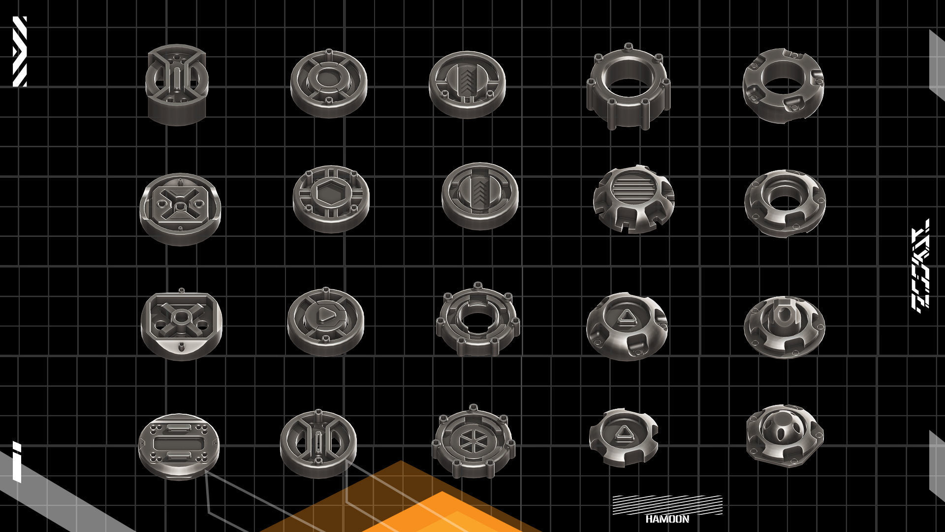 Hard Surface KITBASH190 DETAILS 3D model_10