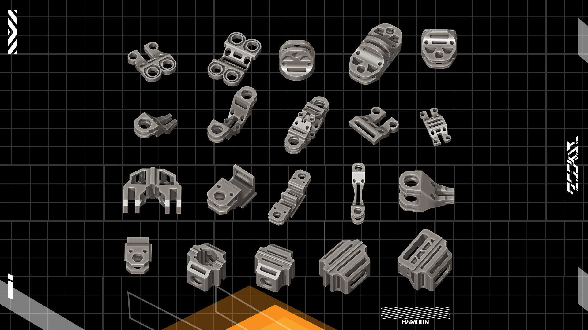 Hard Surface KITBASH190 DETAILS 3D model_4