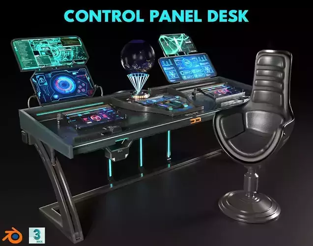 Control panel desk 3D model
