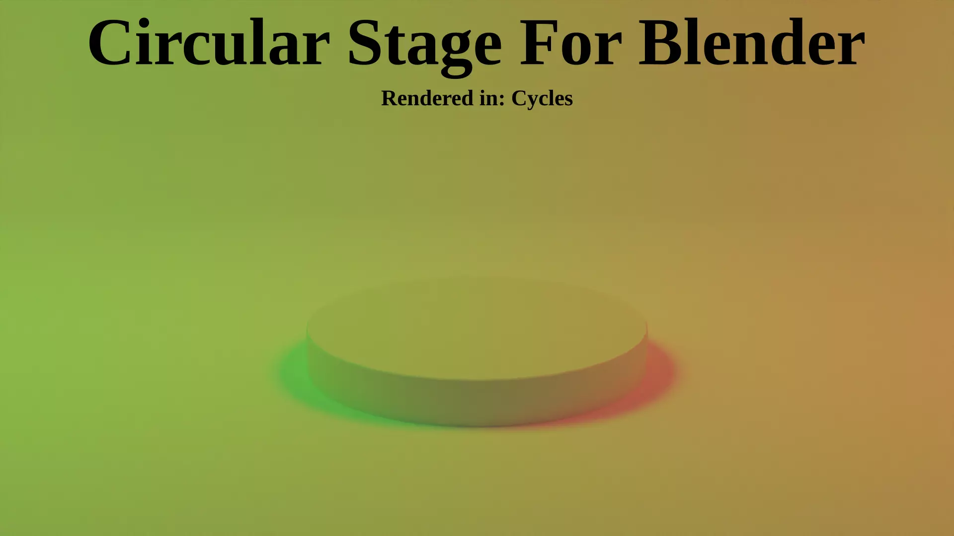Circular Stage background for Blender Low-poly 3D model_0