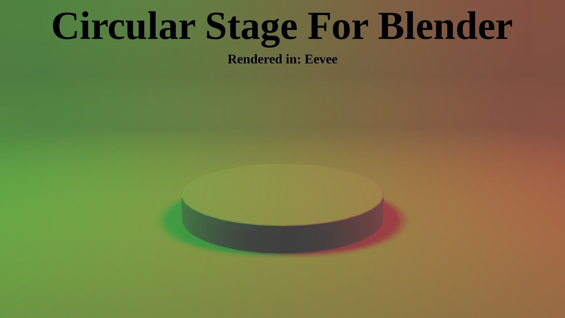 Circular Stage background for Blender Low-poly 3D model_1