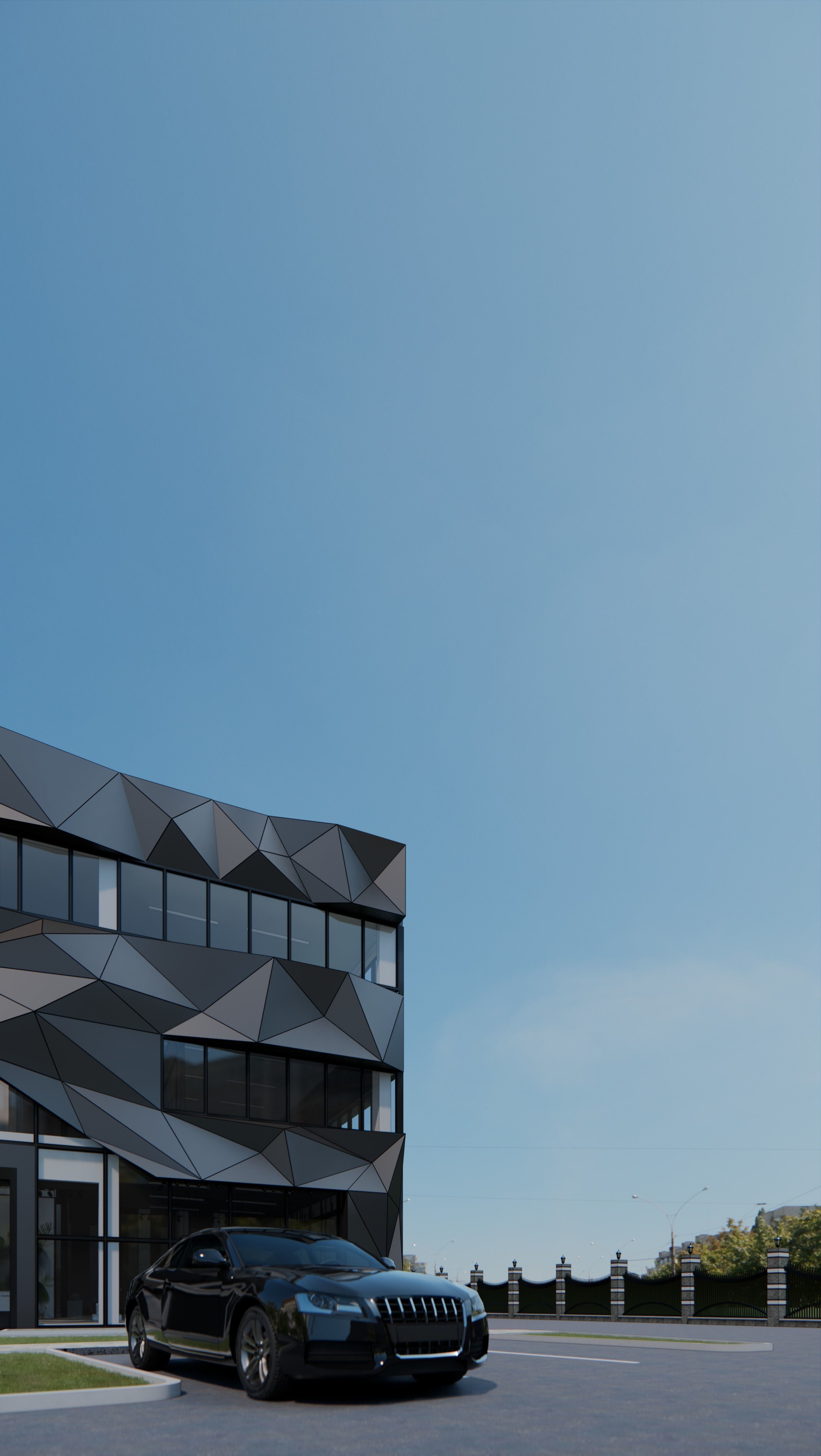 enscape render scene with sketchup model Low-poly 3D model_2