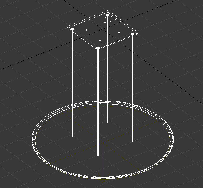 Round led hanging panel 3D model_9