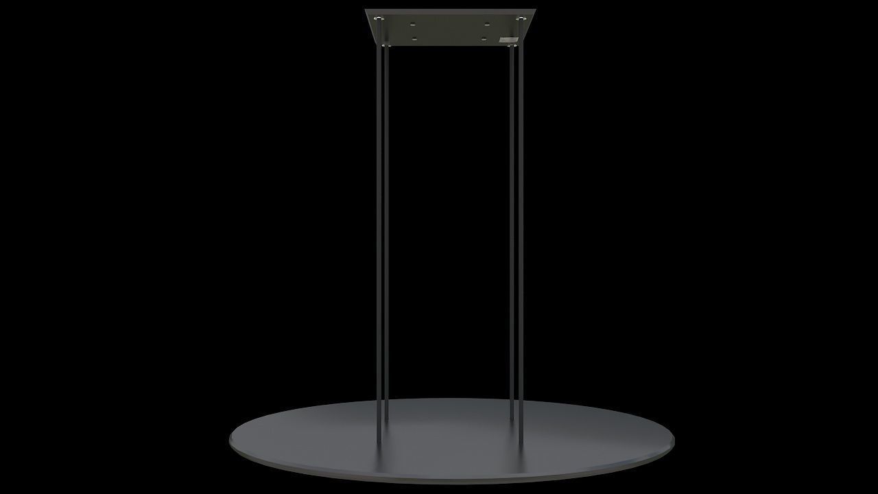 Round led hanging panel 3D model_4