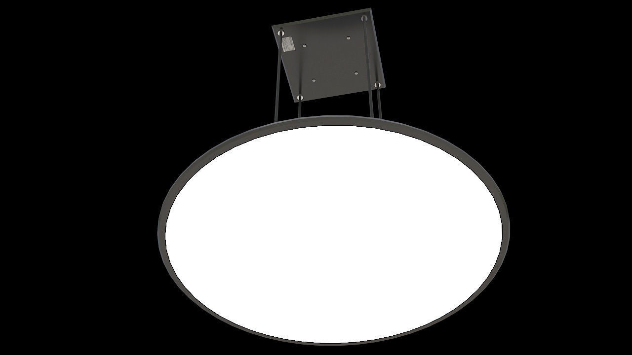 Round led hanging panel 3D model_3