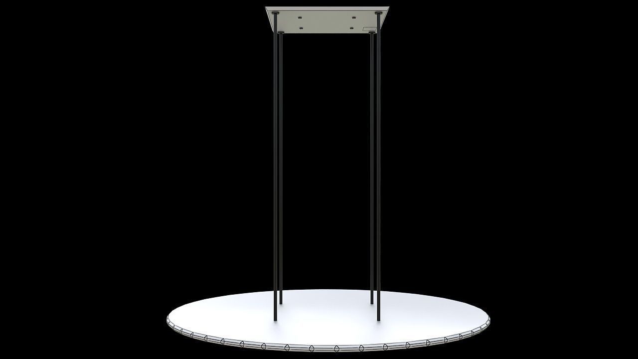 Round led hanging panel 3D model_5