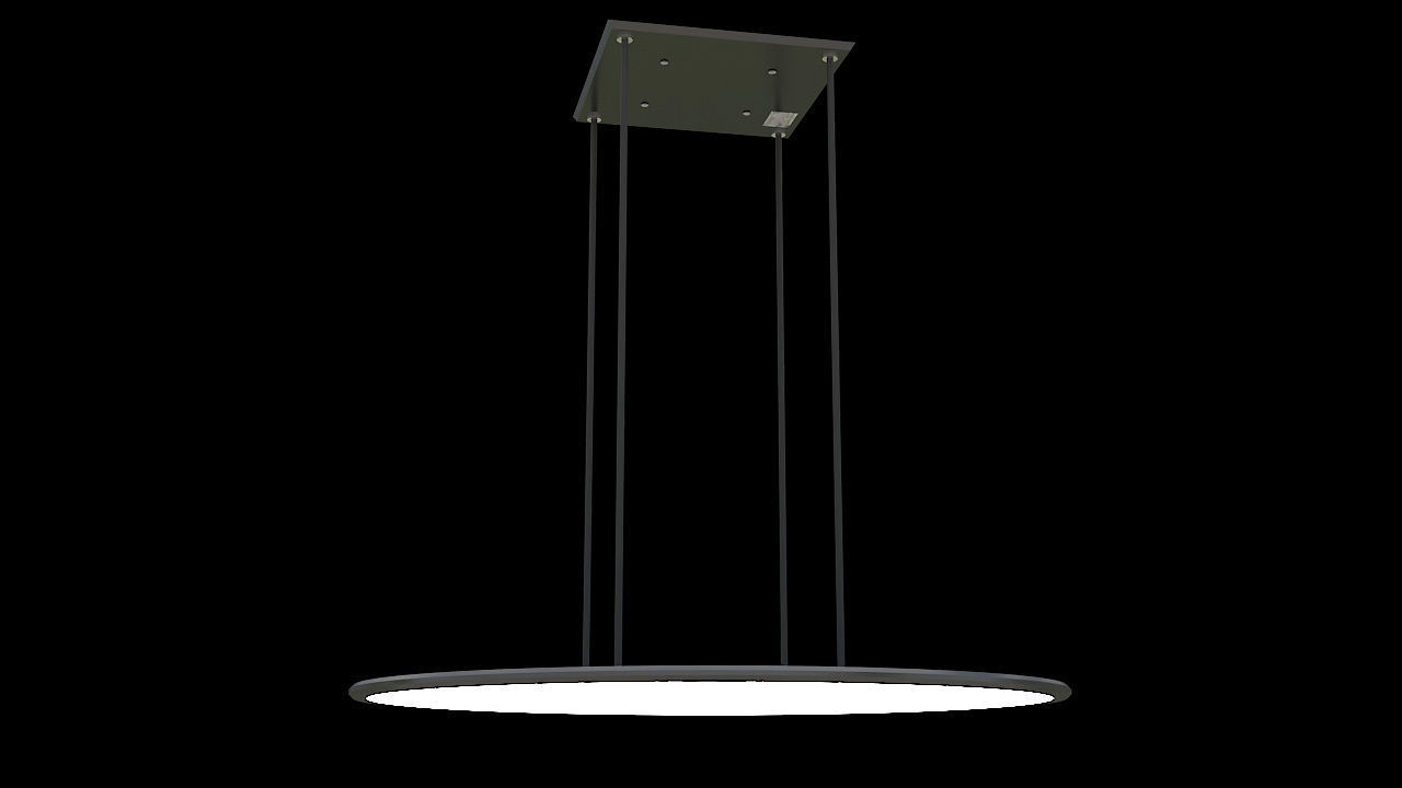 Round led hanging panel 3D model_1