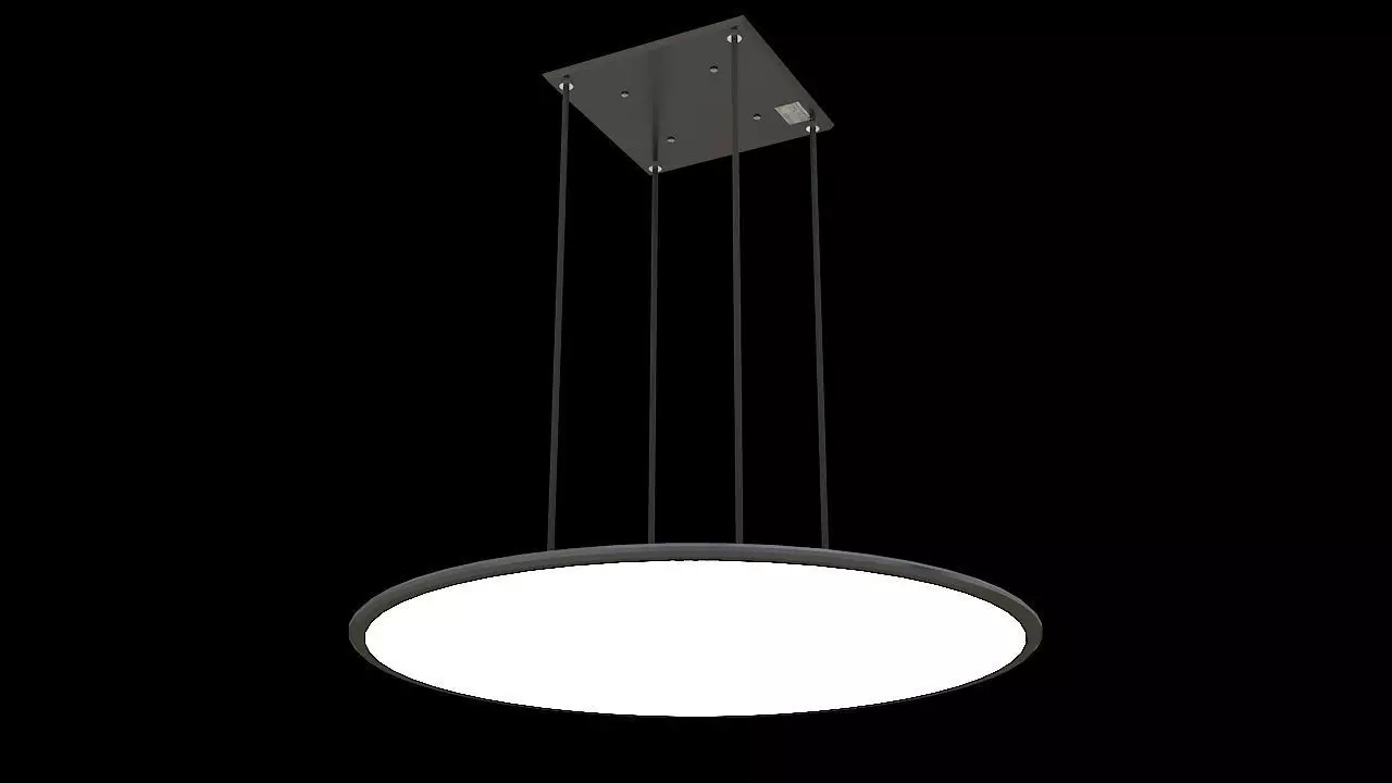 Round led hanging panel 3D model_0