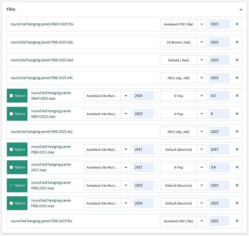 Round led hanging panel 3D model_13