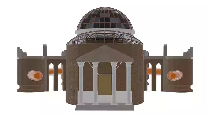 low poly castle model game ready building