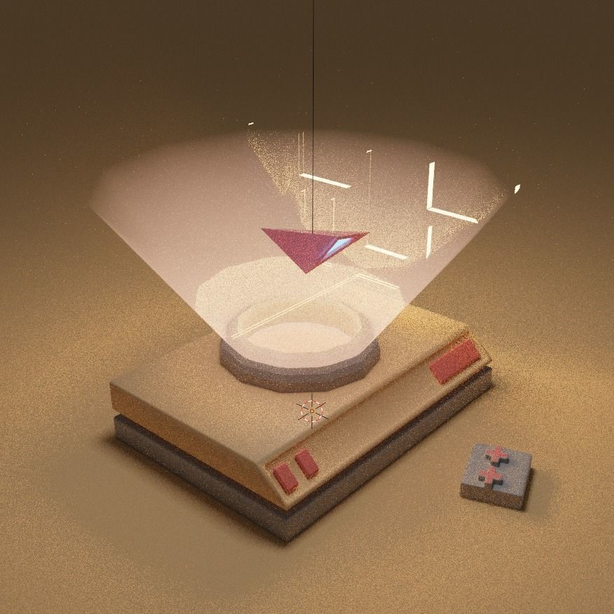 Game console low poly Free 3D model_2