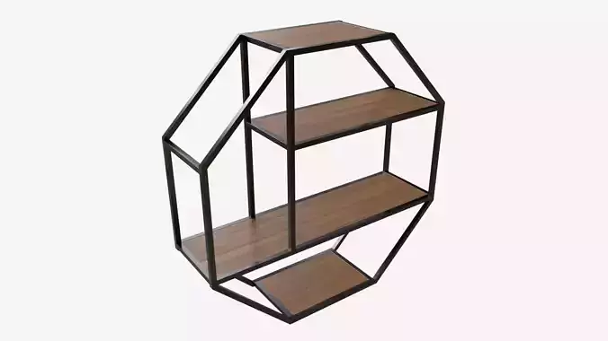 Wall shelf Seaford octagonal 3D model
