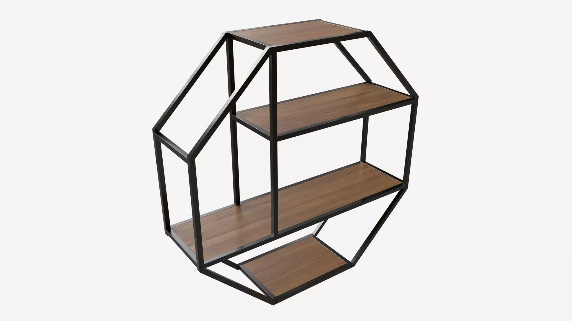 Wall shelf Seaford octagonal 3D model_0