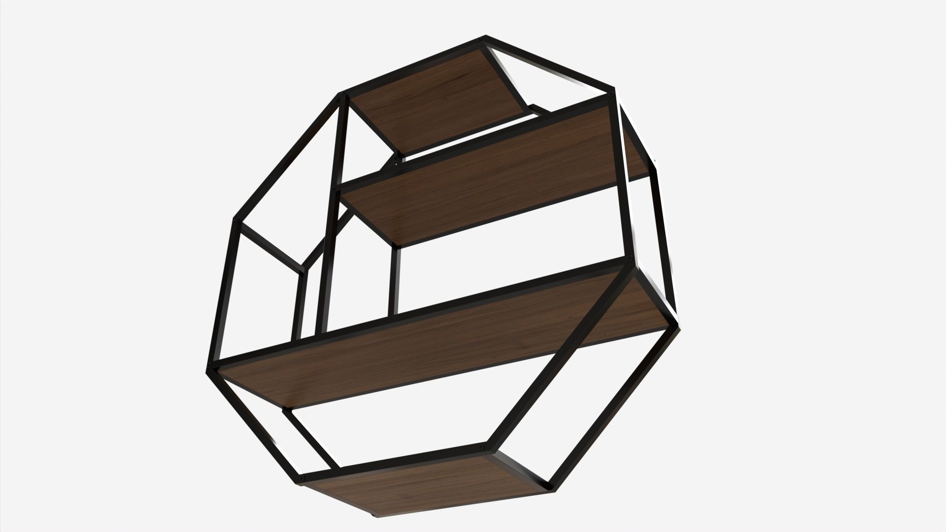 Wall shelf Seaford octagonal 3D model_2