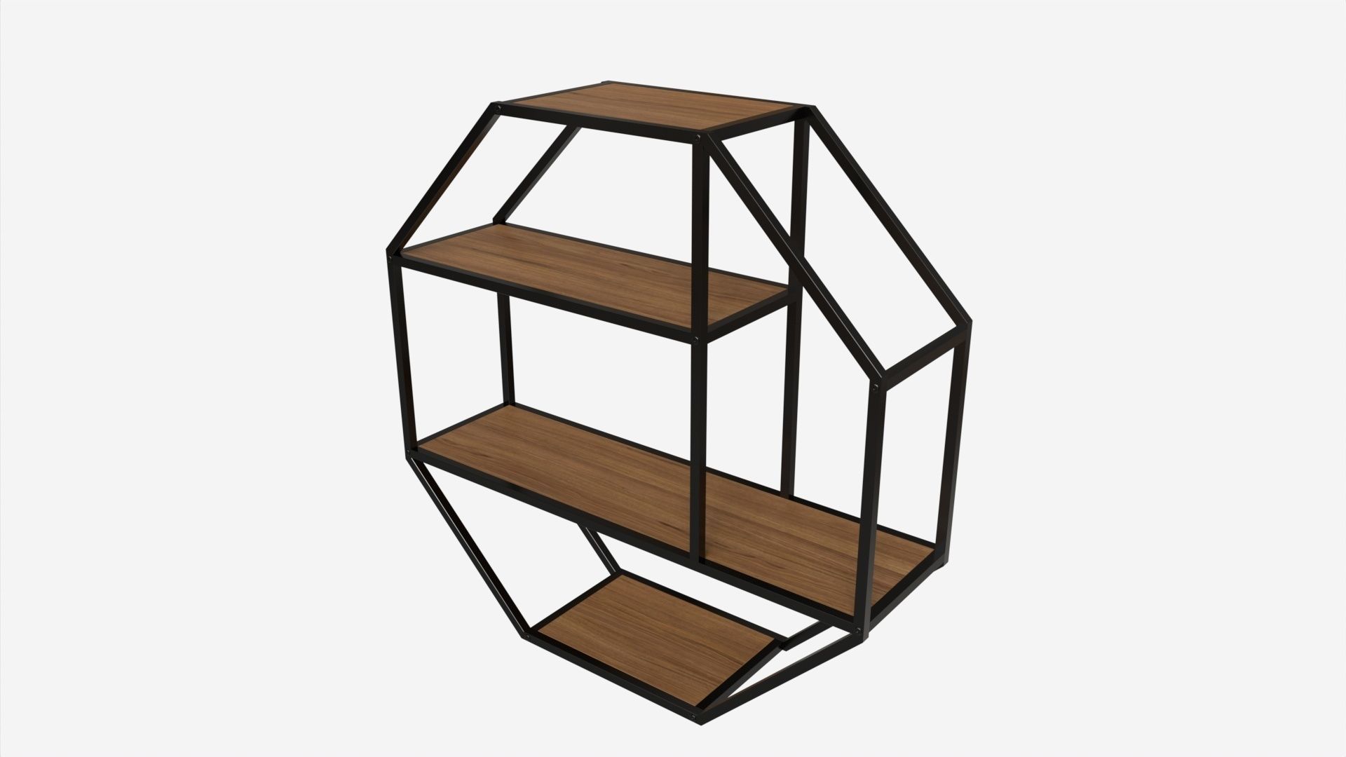 Wall shelf Seaford octagonal 3D model_1