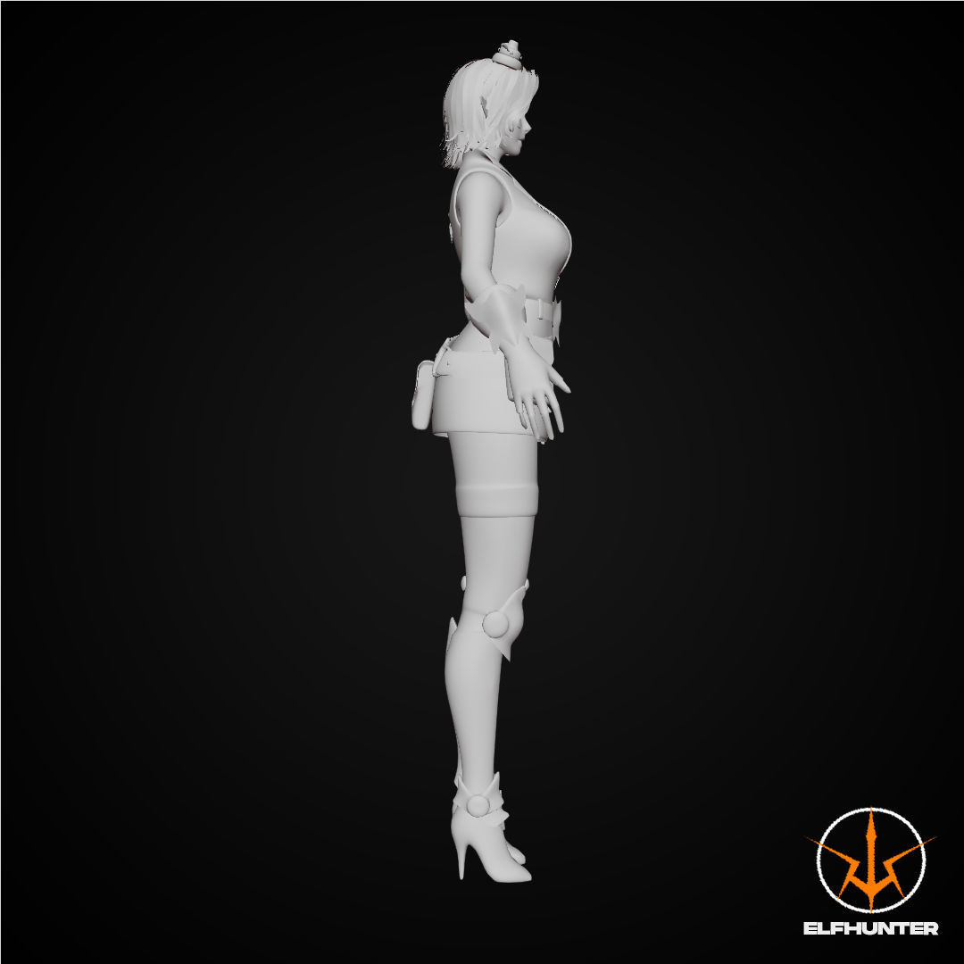 EXCLUSIVE ELF HUNTER EDITION RIGGED CHARACTER ELF STEAM PUNK Low-poly 3D model_7