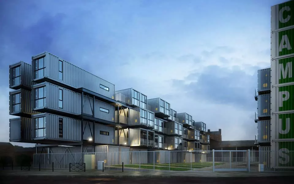 Container Based University Campus In Shipyard Archexteriors V... 3D model_0