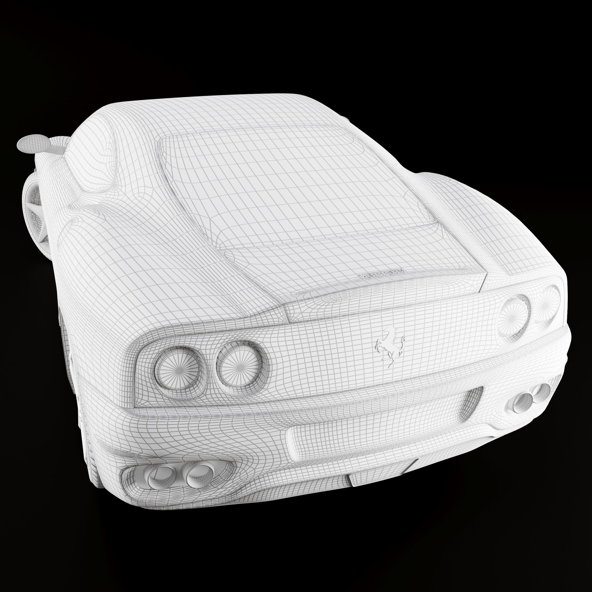 Ferrari sports car Low-poly 3D model_5