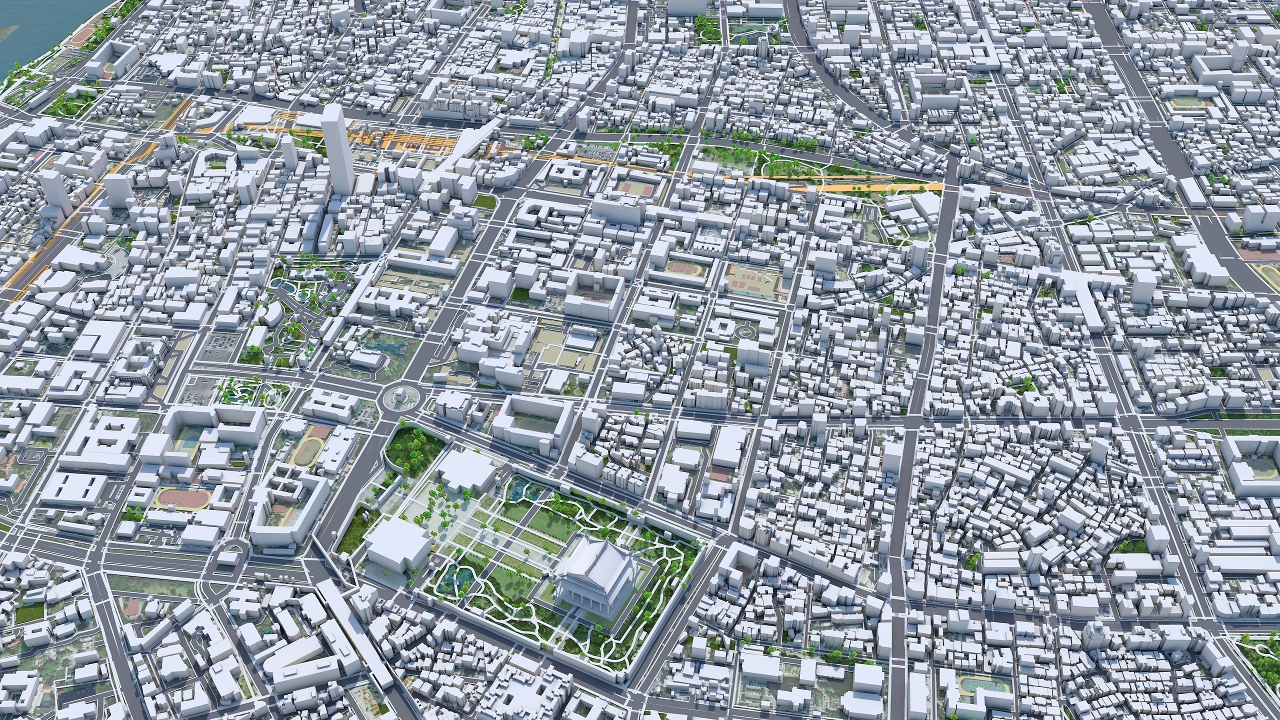 Taipei Downtown Taiwan Low-poly 3D model_2