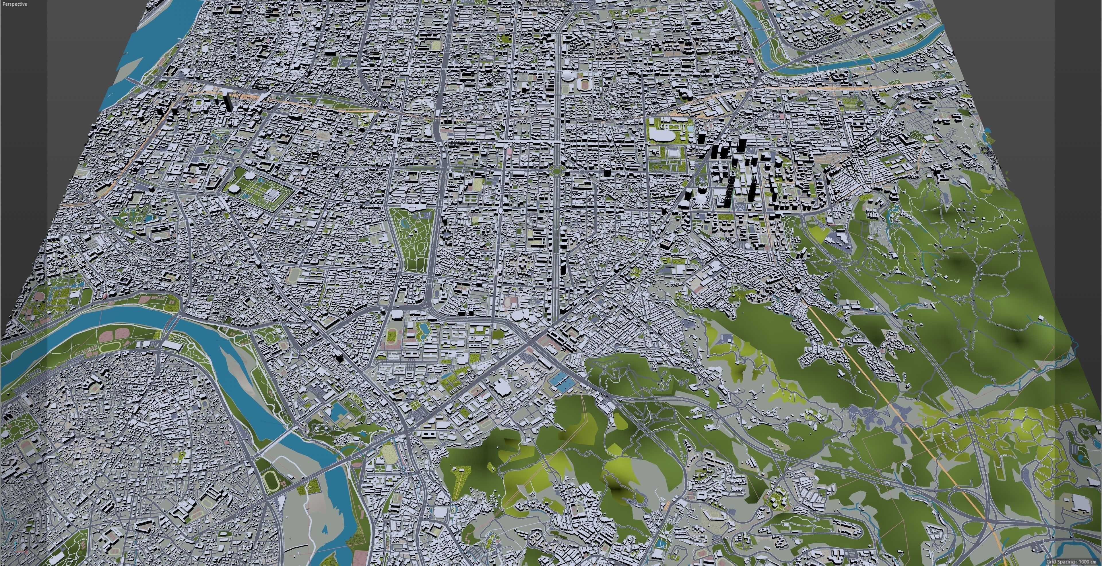 Taipei Downtown Taiwan Low-poly 3D model_8